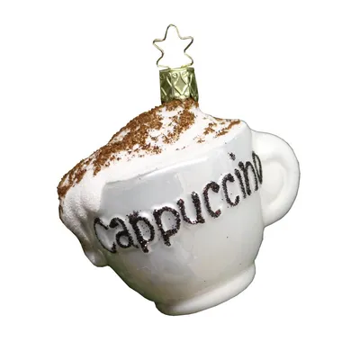Produktbild von INGE-GLAS Weihnachts-Hänger Cappuccino Tasse weiss