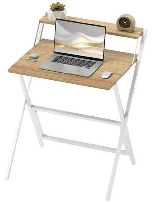 Produktbild von HOMCOM Schreibtisch mit Monitorständer 70cm Klappbar Bürotisch für Homeoffice