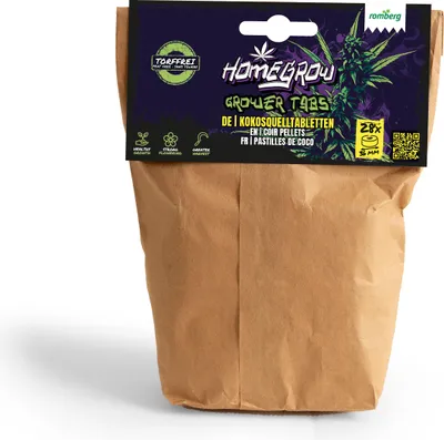Produktbild von Romberg Grower Tabs (28 Quelltabletten, Ø 36 mm, natürliche Kokosfasern)