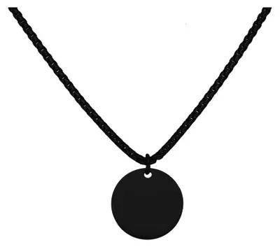 Produktbild von Wildcat Halskette - Gravierbare Basic Kette - Schwarz - Chirurgenstahl 316L - wasserfest, langlebig, hautverträglich, Schwarz