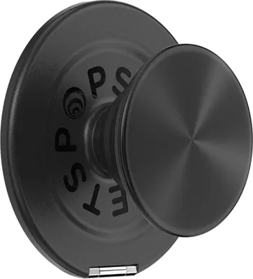 Image de PopSockets, support pour téléphone portable PopGrip MagSafe – effet radial Kick-Out, noir