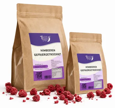 Produktbild von Tasty Pott gefriergetrocknete Himbeeren - im Beutel