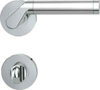Produktbild von GRIFFWERK Rosettengarnitur CORINNA Schraubrosette-- Chrom/Edelstahl-WC