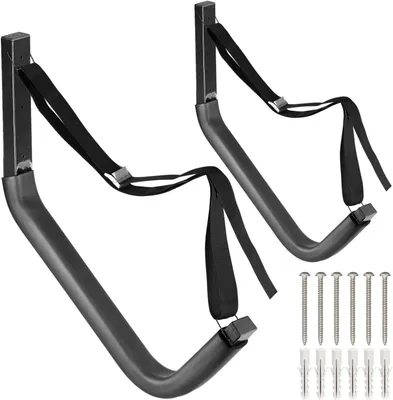 Produktbild von Kajak-Aufbewahrungs-Wandmontageregale, Kanu-Aufbewahrungs-Garagenhaken, Paddel-Schilder-Aufhänger-Aufbewahrungssystem, Kajak-Aufhänger, maximale Belas