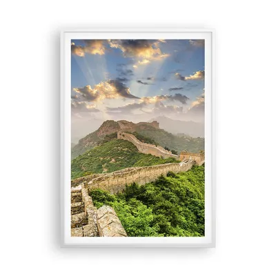Produktbild von Gerahmtes Poster - Weißer Rahmen - Wand Berg asiatisch china - 70x100 cm - Wand Bild - Wanddeko - Wandbilder - Wandposter - Bilderrahmen - Bilder - Kunstdruck - Wandbild - P2WPA70x100-3069