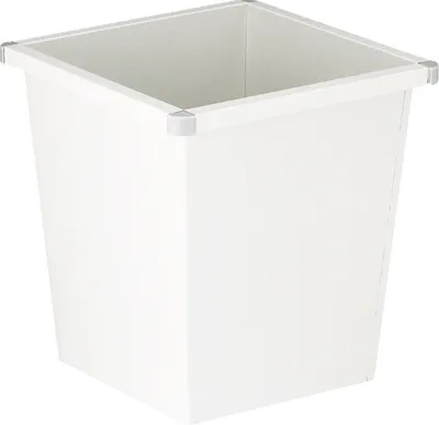 Produktbild von Viereckiger, kegelförmiger Papierkorb - Weiß