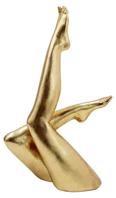 Produktbild von Abstrakte Kunstskulptur in Gold, Yoga-Frau Figur aus Harz, Moderne Dekoration für Wohnräume, Büros und Regale