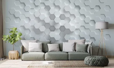 Produktbild von NEWROOM Tapete Weiß Vliestapete 3D Optik - Wandbild Modern   Geometrisch Grafisch Tapete 3D Optik Mustertapete