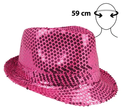 Produktbild von Hut Pailletten rosa