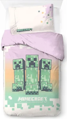 Produktbild von Minecraft Desert Creeper Bettwäscheset aus 100 % Baumwolle (Einzelbett)