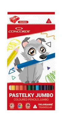 Obrázek produktu pro Pastelky CONCORDE Jumbo trojhranné 12 ks