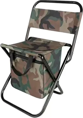Zdjęcie produktu dla Przenośne Krzesło Kempingowe  Z Kieszonką Wendkarskie 58X31X32Cm Moro
