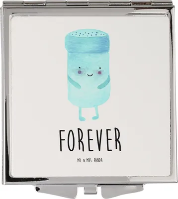 Produktbild von Mr. & Mrs. Panda Kosmetikspiegel Beste Freunde Salz - Weiß - Geschenk, Klappspiegel, Lustige Sprüche, Handspiegel, Reise Spiegel, Schminkspiegel, Fehlende Keywords