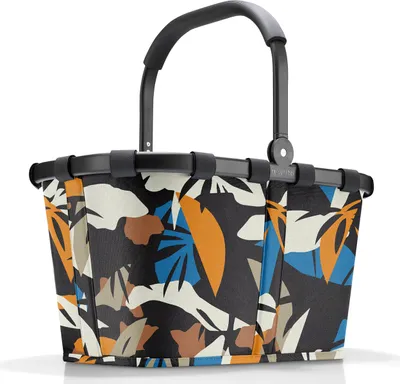 Produktbild von reisenthel carrybag frame, Einkaufskorb, Korb, Picknickkorb, Tragetasche, Polyestergewebe, Miami Black, 22 L, BK7055
