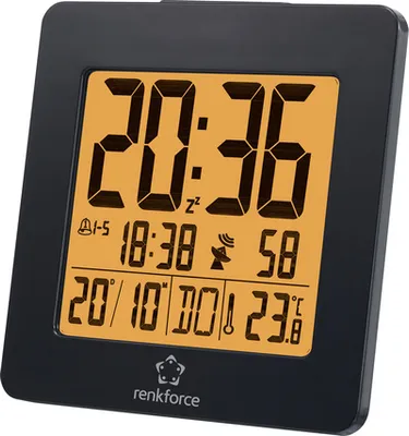 Produktbild von Renkforce 1383425 Funk Wecker Schwarz Alarmzeiten 2