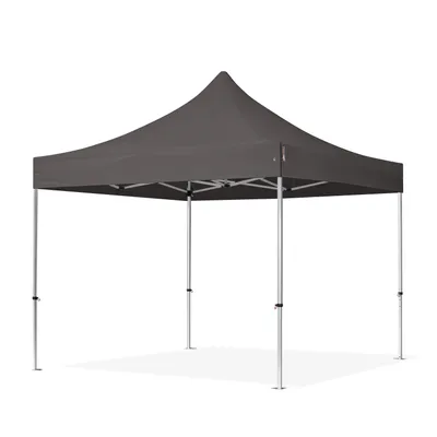 Produktbild von TOOLPORT 3x3m Aluminium Faltpavillon, ohne Seitenteile, dunkelgrau