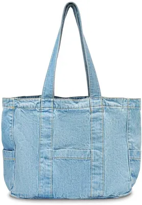 Produktbild von Ibenzoa® robuster Canvas-Shopper – faltbare Einkaufstasche mit großem Innenfach, Reißverschluss & 6 Taschen für Alltag, Büro und Reisen