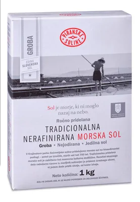 Immagine prodotto di MARINO TRADIZIONALE DI PIRANSKE SOLINE, 1 kg, granulare, non raffinato, non iodato