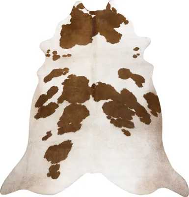 Image de Tapis Imitation Peau de vache, Vache G5069-2, cuir marron multicolore 100x150 cm