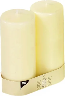 Produktbild von STARPAK Stumpenkerze "Ivory" Durchmesser: 80 mm Höhe: 220 mm elfenbein 2 Stück