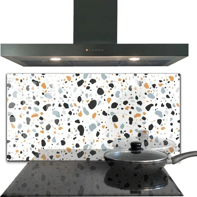 Produktbild von Spritzschutz aus Glas Küchenrückwand - Wandschutz für Herd und Spüle - 100x50 cm - Terrazzo