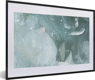 Produktbild von MuchoWow® Gerahmtes Poster Acrylfarbe - Abstrakt - Design 60x40 cm - Poster mit Schwarzem Bilderrahmen Wandposter Rahmen Foto Bilder - Schlafzimmer - Plakat in Rahmen - Drucken
