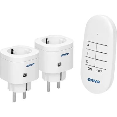 Produktbild von Set Funk-Ministeckdosen mit Fernbedienung 2+1 OR-GB-439(GS) Schuko