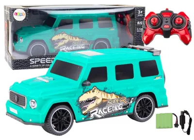 Produktbild von Ferngesteuertes RC-Auto mit Dinosaurier, Maßstab 1:10, Grün