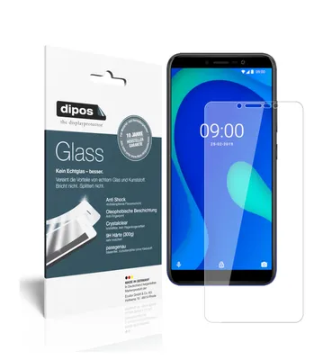 Produktbild von 2x Schutzfolie für Wiko Y80 - Anti-Shock 9H Folie dipos Glass Kunststoffglas