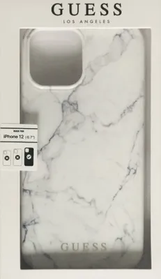 Produktbild von Guess GUHCP12LPCUMAWH iPhone 12 Pro Max 6,7" weiß/weiß Hardcase Marmor Schutzhülle