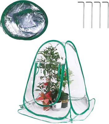 Produktbild von Gewächshaus-Mini-Pflanzenabdeckung, Pop-Up-PVC-Gewächshäuser, Hinterhofschutz für Blumen, Gartenarbeit, Regenschutz, Frostzelte, Pflanzen im Freien, Sonnenscheinraum