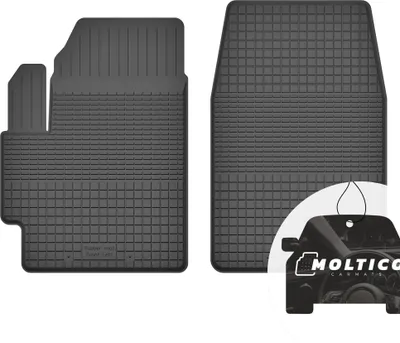 Image de Tapis en caoutchouc avant avec bordure Tapis de voiture en caoutchouc Tapis de voiture ajusté 2 pièces - adapté à la Seat Mii Electric à partir de 2019