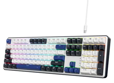 Obrázok produktu pre Herná klávesnica RGB s pripojením cez kábel, s 108 klávesami a funkciou výmeny spínačov