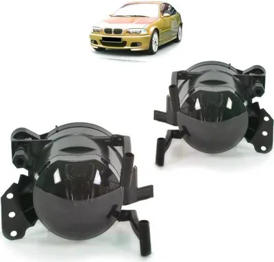 Immagine prodotto di Set di fari antinebbia in vetro trasparente NSW nero, compatibile con BMW E60, E61, E90, E91, E63, E64