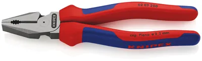 Produktbild von Knipex Kraftkombizange DIN ISO 5746 Länge 200mm poliert Mehrkomponenten-Hüllen - 02 02 200 SB