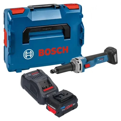 Image de Meuleuse droite sans fil Bosch GGS 18V-23 LC Professional 18 V Brushless + 1 batterie ProCORE 8,0 Ah + chargeur + L-Boxx