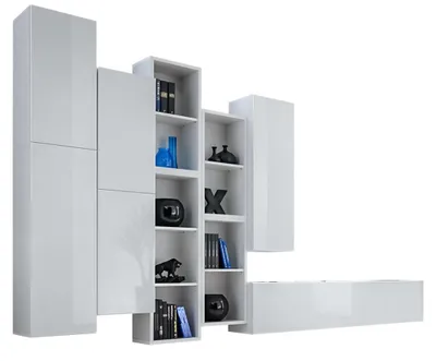 Image de Salon moderne Meuble mural Design Mobilier Étagères murales Meuble TV Nouveau