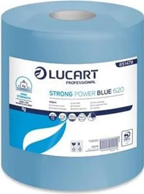 Produktbild von Papierhandtücher "Strong Power Blue 620", blau, 3-lagig, Rolle, LUCART 851478