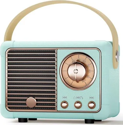Zdjęcie produktu dla Głośnik Bluetooth w stylu retro – przenośny mini odtwarzacz muzyczny z uchwytem do sypialni i biura