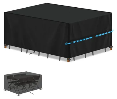 Produktbild von Abdeckhaube Gartenmöbel Wasserdicht 420D Oxford 160x100x75cm Schwarz