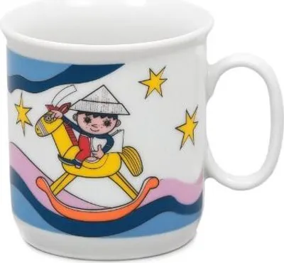 Produktbild von Thun 1794 Kinderbecher 0,25 l, Abendstern und Schaukelpferd (blau), Thun