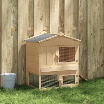 Zdjęcie produktu dla vidaXL Kurnik brązowy 75 x 59 x 60 cm lite drewno sosnowe