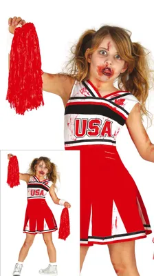 Immagine prodotto di Guirca Zombie-cheerleader-mädchenkostüm 3-4 Anni 3-4 Anni