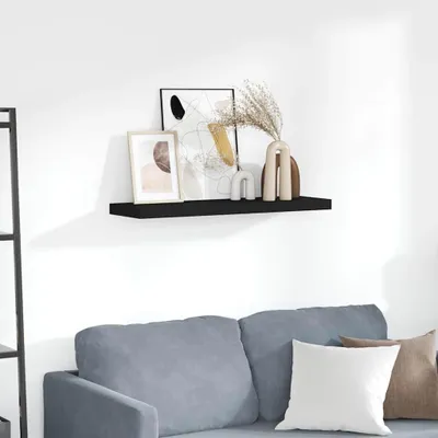 Obrázok produktu pre vidaXL Závesná polica čierna 80x23,5x3,8 cm MDF