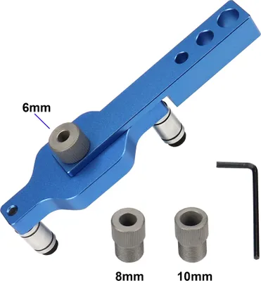 Obrázek produktu pro 3 v 1 vrtací lokátor Puncher Tool Self-Centering Doweling Jig Drill Kit 6/8/10mm Hole Punching Tool pro DIY Woodworking