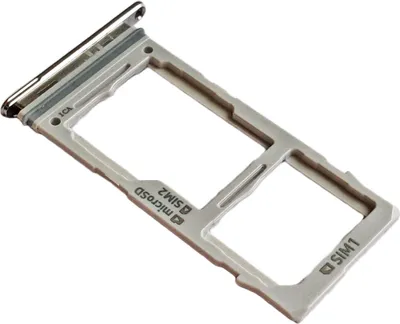 Produktbild von Samsung Galaxy S10+ Dual SIM (SM-G975F) Simkartenhalter und SD Card Tray, Original Ersatzteil, Prisma Weiss