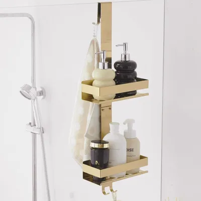 Obrázek produktu pro Závěsný sprchový regál - 2 patra - Nerezová ocel - Sprchový organizér - Moderní design