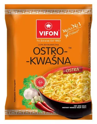 Zdjęcie produktu dla VIFON Zupa błyskawiczna ostro-kwaśna 70 g