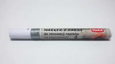 Zdjęcie produktu dla Marker olejowy do nagrobków srebrny