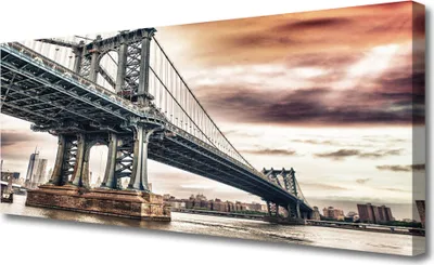 Produktbild von Tulup Leinwand-Bilder 125x50 Wandbild Canvas Kunstdruck Brücke Architektur